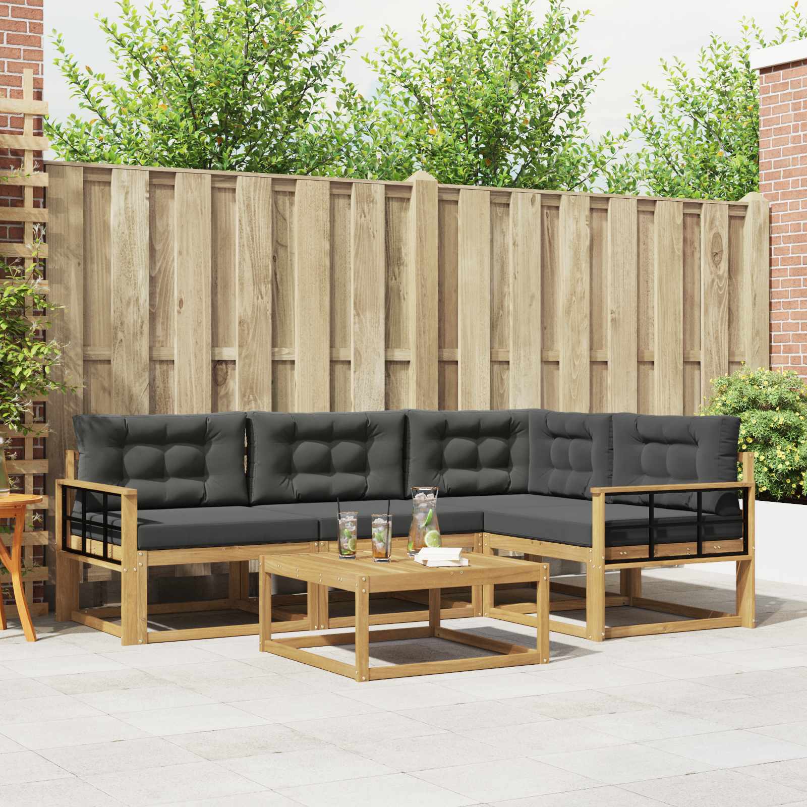 vidaXL Set de canapele de exterior