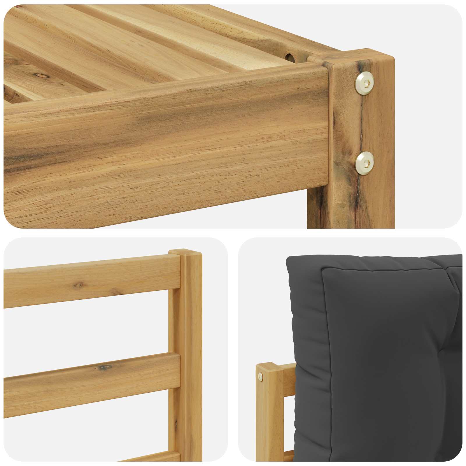 Zunanja garnitura za sedenje 7 pcs Bela in antracit - slika 7