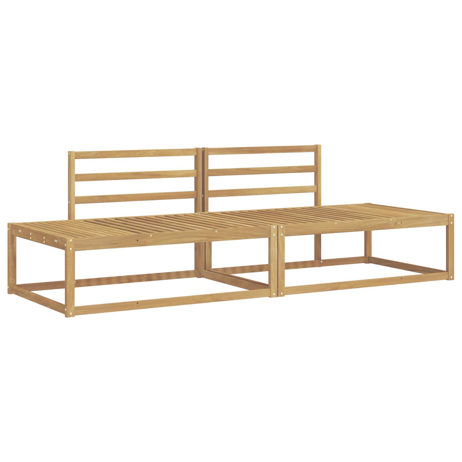 Buiten bankenset Wit 230,5 x 83 x 73 cm Massief Acaciahout image 2
