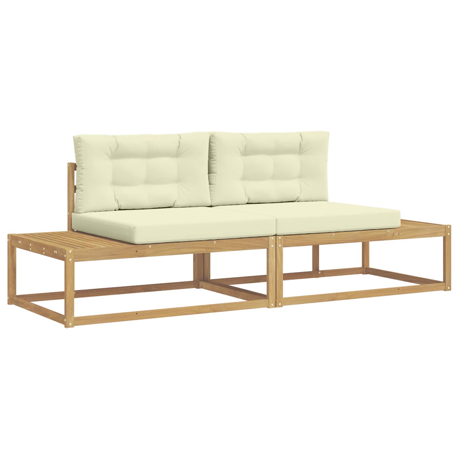 Zunanja garnitura za sedenje Bela 230,5 x 83 x 73 cm Poliester - slika 2