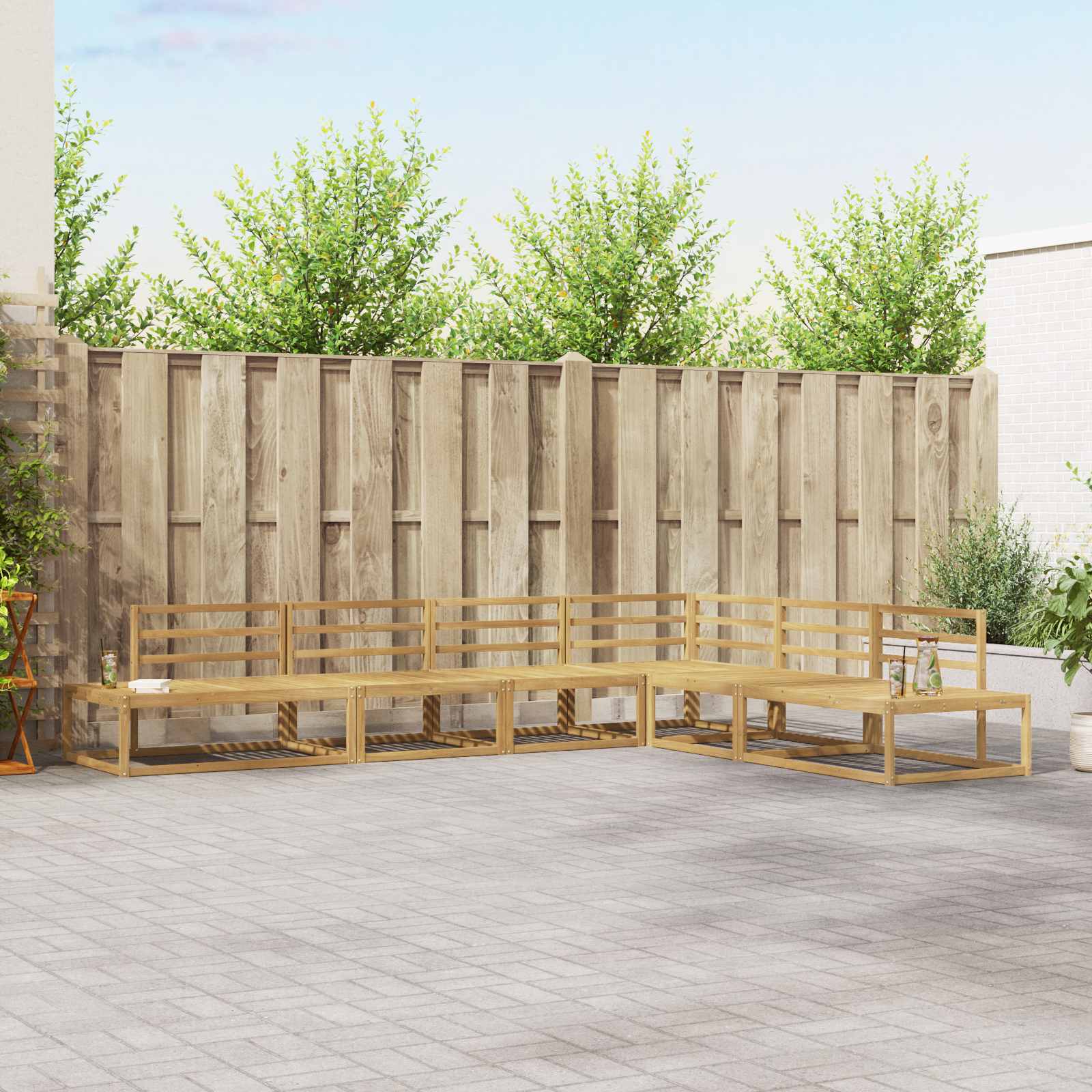 vidaXL Set de canapele de exterior 5 Bucată