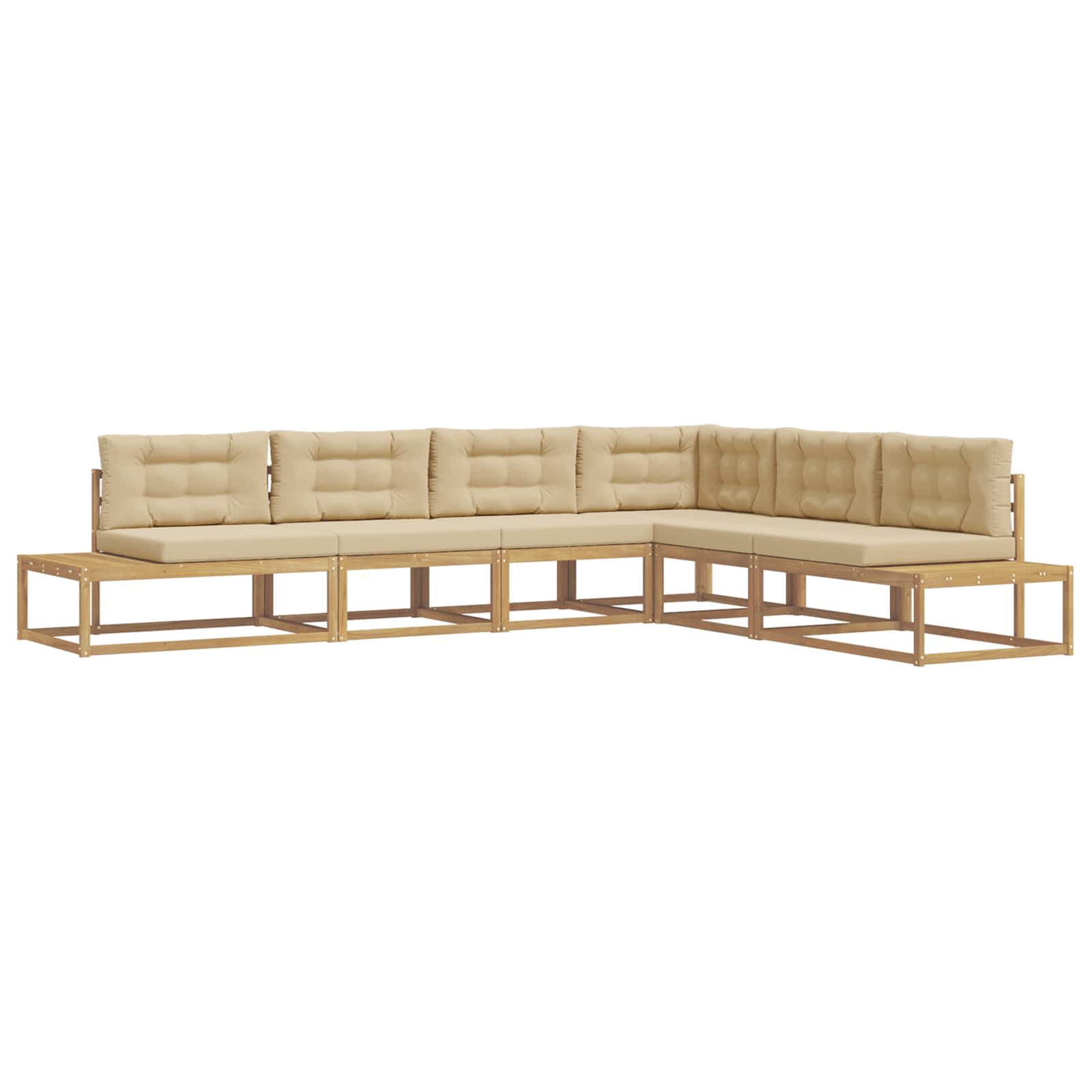 Venkovní pohovková souprava Bílá 357 x 198,5 x 73 cm Polyester3387012