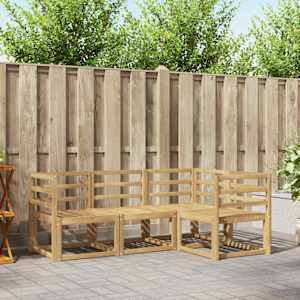 Zunanja garnitura za sedenje 4 pcs Bela 185,5 x 126,5 x 73 cm