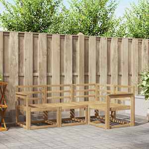 Zunanja garnitura za sedenje 4 pcs Bela 187,5 x 128,5 x 73 cm