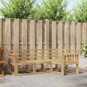 Zunanja garnitura za sedenje 4 pcs Bela 187,5 x 128,5 x 73 cm