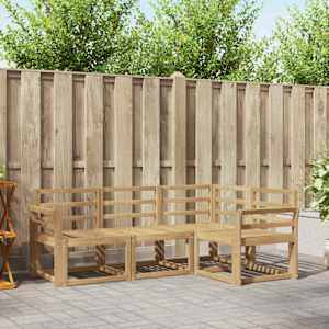 Zunanja garnitura za sedenje 4 pcs Bela 190 x 130,5 x 73 cm
