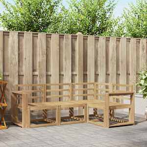 Zunanja garnitura za sedenje 4 pcs Bela 191,5 x 132,5 x 73 cm