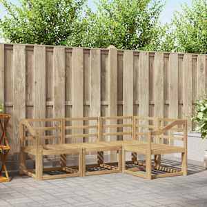Zunanja garnitura za sedenje 4 pcs Bela 185,5 x 126,5 x 73 cm