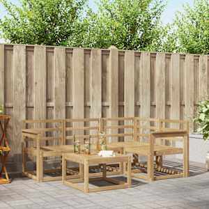 Zunanja garnitura za sedenje 5 pcs Bela 59 x 59 x 37 cm