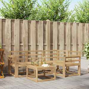 Zunanja garnitura za sedenje 5 pcs Bela 59 x 59 x 37 cm