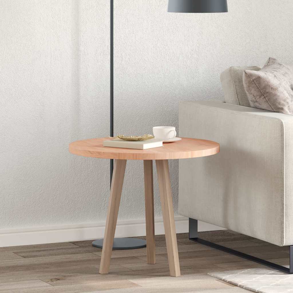 Vrchná doska Iný Svetlohnedá Ø 60 x 2.5 cm Pevné dubové drevo 42016002
