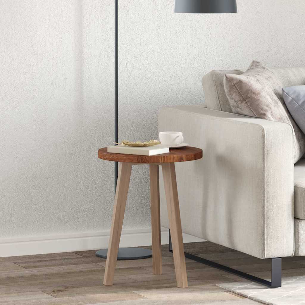 vidaXL Placă de masă Maro închis Ø 40 x 2.5 cm Lemn de stejar masiv