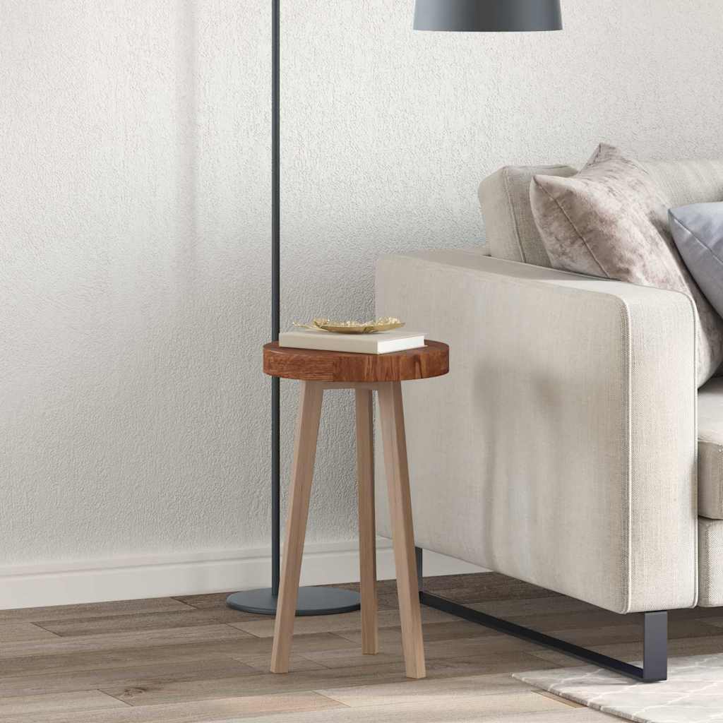 vidaXL Placă de masă Maro închis Ø 30 x 4 cm Lemn de stejar masiv
