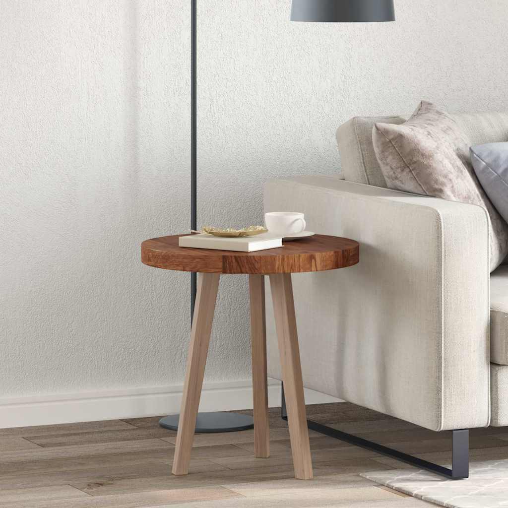 vidaXL Placă de masă Maro închis Ø 50 x 4 cm Lemn de stejar masiv