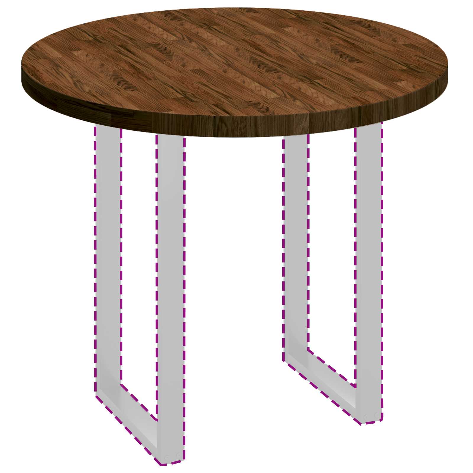 Nepremična površina Temno rjava Ø 90 x 4 cm - slika 3