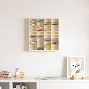 Nástěnný vitrínový box Béžová 40 x 4,5 x 43 cm kompozitní dřevo - obrázek 1