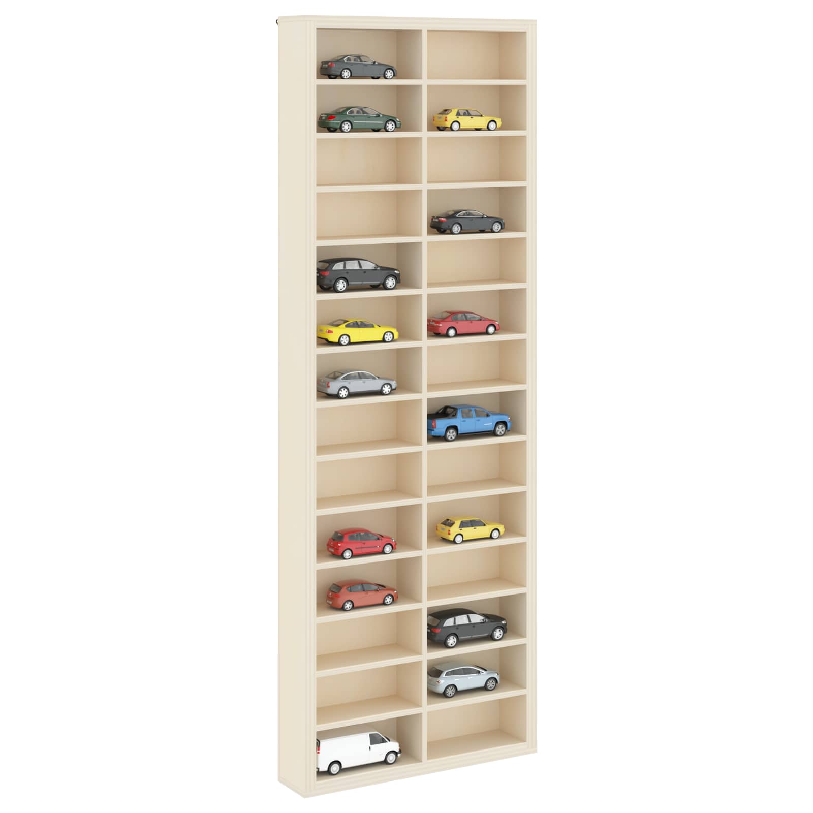 Thumbnail - vidaXL Wanddisplay-Case mit Regal Beige 21 x 4,5 x 59 cm Holzwerkstoff