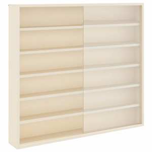 Nástěnný vitrínový box Béžová 60 x 8,5 x 54 cm Překližka - obrázek 2