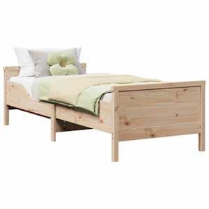 vidaXL Voodi raam peaga Pruun 80 x 200 cm Tehispuit