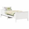 vidaXL Voodi raam peaga Valge 80 x 200 cm Tehispuit