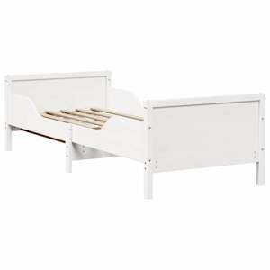 Rám postele s čelo Bílá 80 x 200 cm kompozitní dřevo - obrázek 4