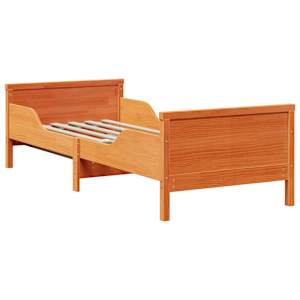 Rám postele s čelo Voskově hnědá 80 x 200 cm kompozitní dřevo - obrázek 4