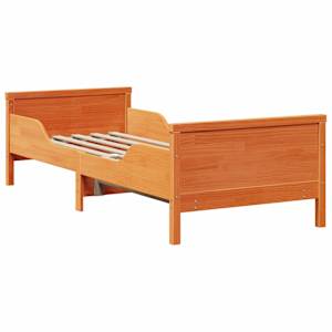Rám postele s čelo Voskově hnědá 80 x 200 cm kompozitní dřevo - obrázek 7