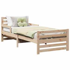 vidaXL Voodi raam peaga Pruun 80 x 200 cm Tehispuit