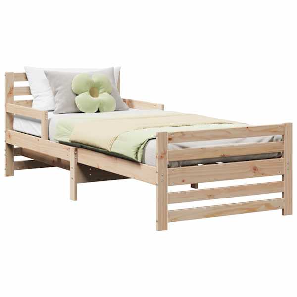 vidaXL Voodi raam peaga Pruun 80 x 200 cm Tehispuit