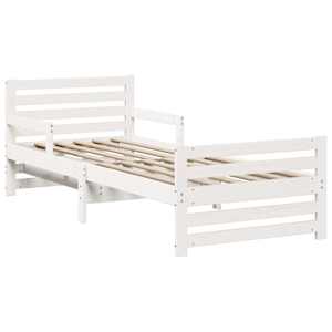 Rám postele s čelo Bílá 80 x 200 cm kompozitní dřevo - obrázek 4