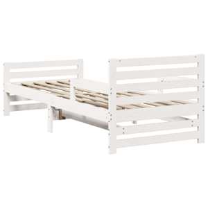 Rám postele s čelo Bílá 80 x 200 cm kompozitní dřevo - obrázek 7