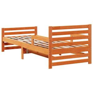 Rám postele s čelo Voskově hnědá 80 x 200 cm kompozitní dřevo - obrázek 7