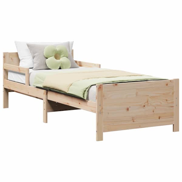 vidaXL Voodi raam peaga Pruun 80 x 200 cm Tehispuit