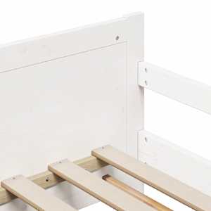 Rám postele s čelo Bílá 80 x 200 cm kompozitní dřevo - obrázek 9