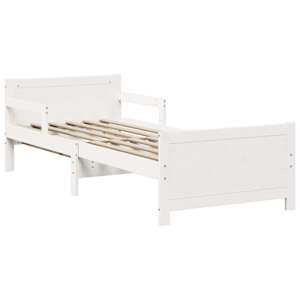 Rám postele s čelo Bílá 80 x 200 cm kompozitní dřevo - obrázek 4