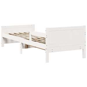 Rám postele s čelo Bílá 80 x 200 cm kompozitní dřevo - obrázek 7
