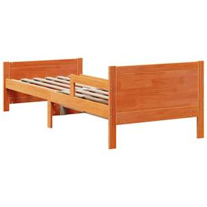 Rám postele s čelo Voskově hnědá 80 x 200 cm kompozitní dřevo - obrázek 7