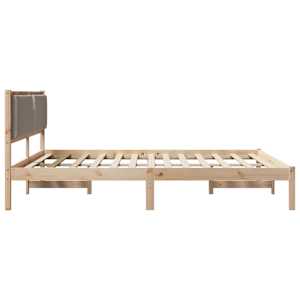 Rám postele s čelo Taupe 180 x 200 cm Masivní borové dřevo - obrázek 6