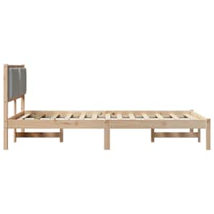 Rám postele Světle šedá 120 x 200 cm Masivní borové dřevo - obrázek 6