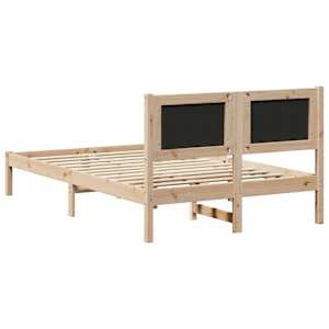 Rám postele s čelo Černá 120 x 200 cm Masivní borové dřevo - obrázek 7