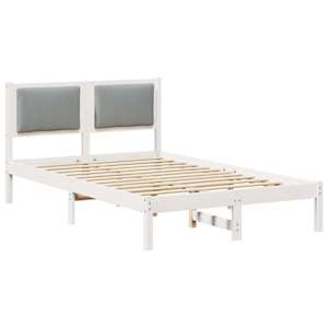 Rám postele Světle šedá 120 x 200 cm Masivní borové dřevo - obrázek 2