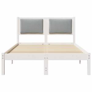 Rám postele Světle šedá 120 x 200 cm Masivní borové dřevo - obrázek 5