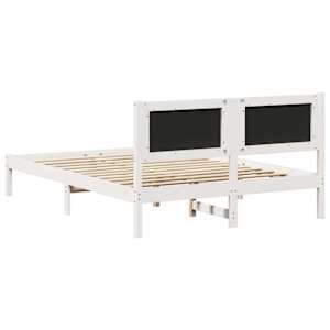 Rám postele Světle šedá 135 x 190 cm Masivní borové dřevo - obrázek 7