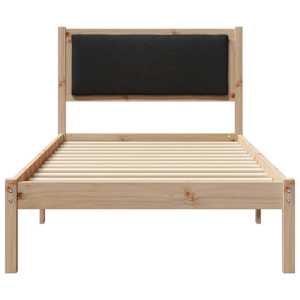 Rám postele s čelo Černá 100 x 200 cm Masivní borové dřevo - obrázek 5
