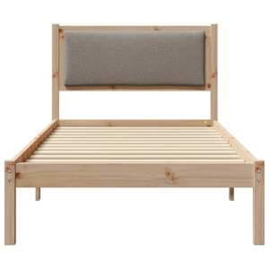 Rám postele s čelo Taupe 100 x 200 cm Masivní borové dřevo - obrázek 5