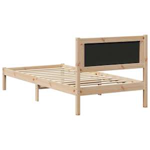 Rám postele s čelo Tmavě šedá 90 x 200 cm Masivní borové dřevo - obrázek 7