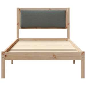 Rám postele s čelo Tmavě šedá 90 x 200 cm Masivní borové dřevo - obrázek 5