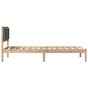 Rám postele s čelo Tmavě šedá 90 x 200 cm Masivní borové dřevo - obrázek 6