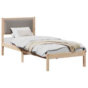 Rám postele s čelo Taupe 80 x 200 cm Masivní borové dřevo - obrázek 3