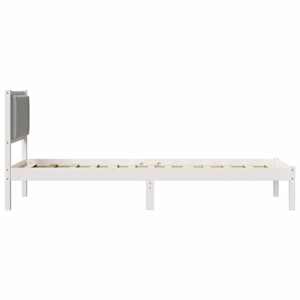 Rám postele s čelo Světle šedá 80 x 190 cm Masivní borové dřevo - obrázek 6